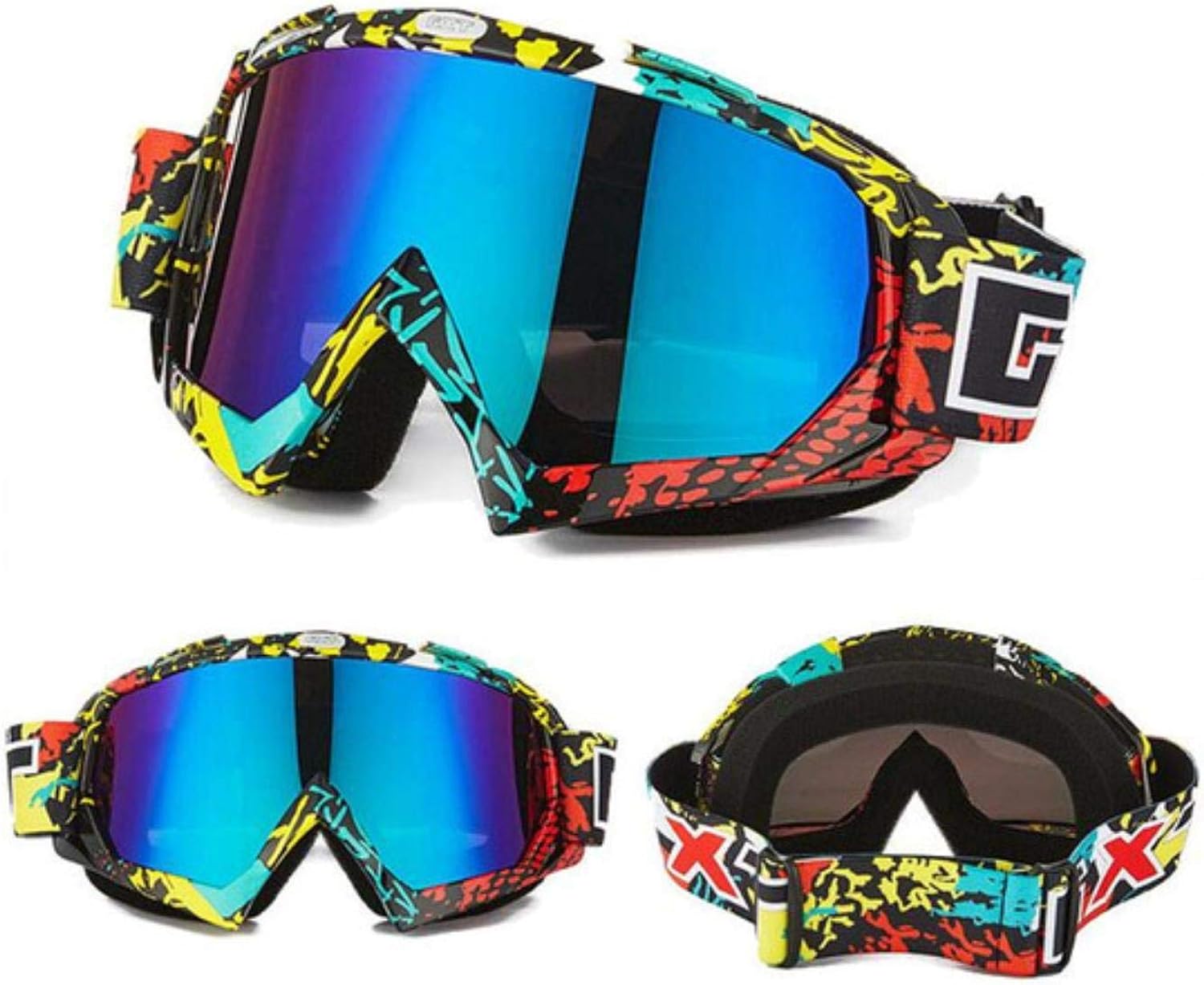 SUPYINI Motorradbrille - Motocross Brille Mit Anti-UV Schutz