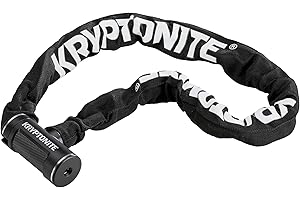 Kryptonite Key Chain Bike Lock, 3 Feet Long, 8mm Chain Links, Bicycle Chain Lock with Keys for Scooter Road Mountain Bikes