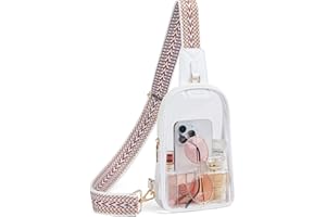 Mroede Clear Bag for Stadium Events Clear Concert Bag Purse for Women Men Clear Crossbody Sling Bag Stadium Approved Sports