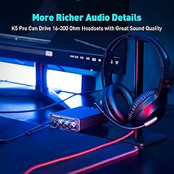 Fosi Audio K5 Pro Gaming DAC Headphone Amplifier