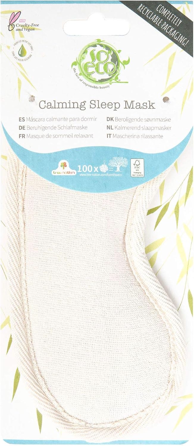 So Eco Calming Sleep Eye Mask, Ultra-Soft Cotton with Adjustable Fit - Image 3