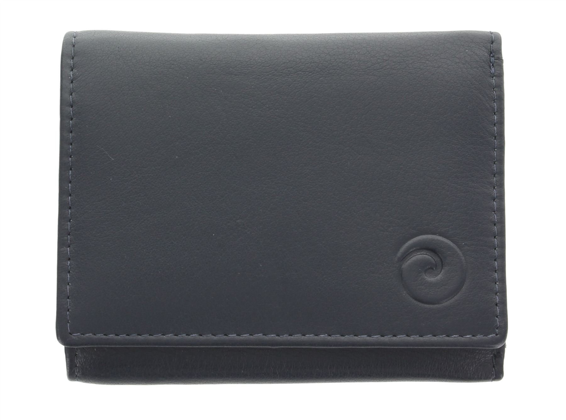 Mala Leather Origin Collection Compact Leather Purse with RFID Protection 3273_5 Navy