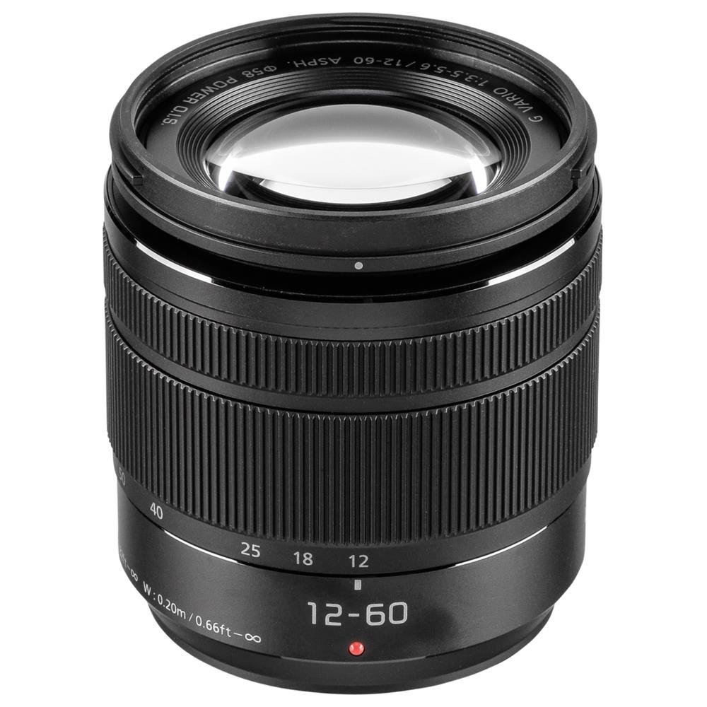 Panasonic H-FS12060E Lumix G Vario 12-60 mm F3.5-5.6 Aspheric Lens (5x Zoom, Power O.I.S., Image Stabiliser, Dust/Splash Protection) Black