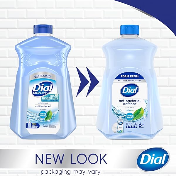 DIAL ANTIBACTERIAL FOAMING HAND SOAP REFILL, SPRING WATER, 52 FL OZ (PACK OF 1)