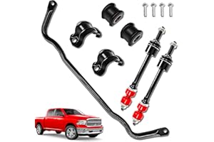 JAEPARBUS 55398938AC Front Stabilizer Bar & K80894 Sway Bar Kit Compatible with 2009-2010 Dodge Ram 1500 2011-2018 Ram 1500 2019-2022 Ram 1500 Classic 4WD with Bushing Kit, Replaces# 55398938AB