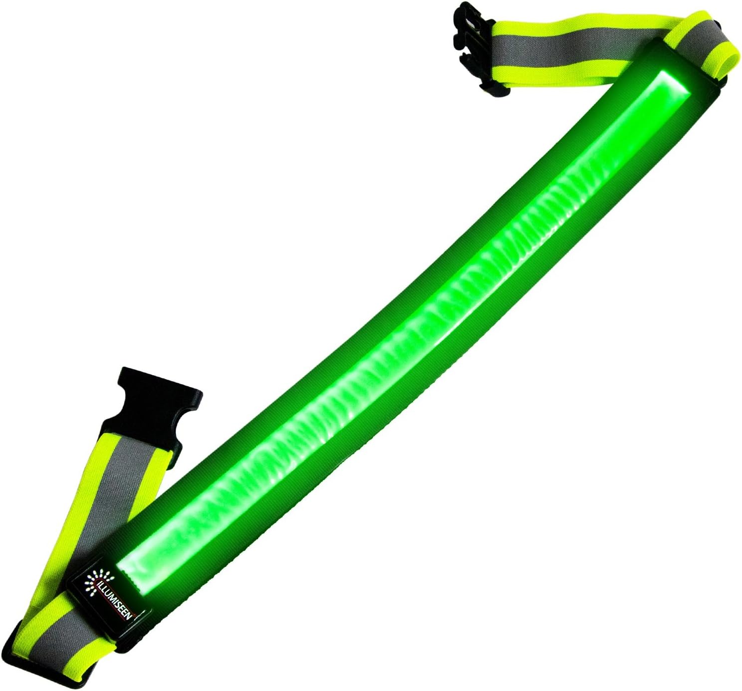LED Reflective Belt - USB Rechargeable - High Visibility Gear for Running, Walking & Cycling - Fits Women, Men & Kids - Fully Adjustable & Lightweight - Safer Than a Reflective Vest - Green, Red, Blue : Sports & Outdoors