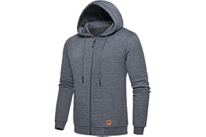 yuyangdpb Men's Zip Up Hoodie Lightweight Hooded Sweatshirt Jackets with Kanga Pocket