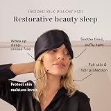 Drowsy Silk Sleep Mask Face-Hugging Padded Silk Cocoon Black Jade view 3