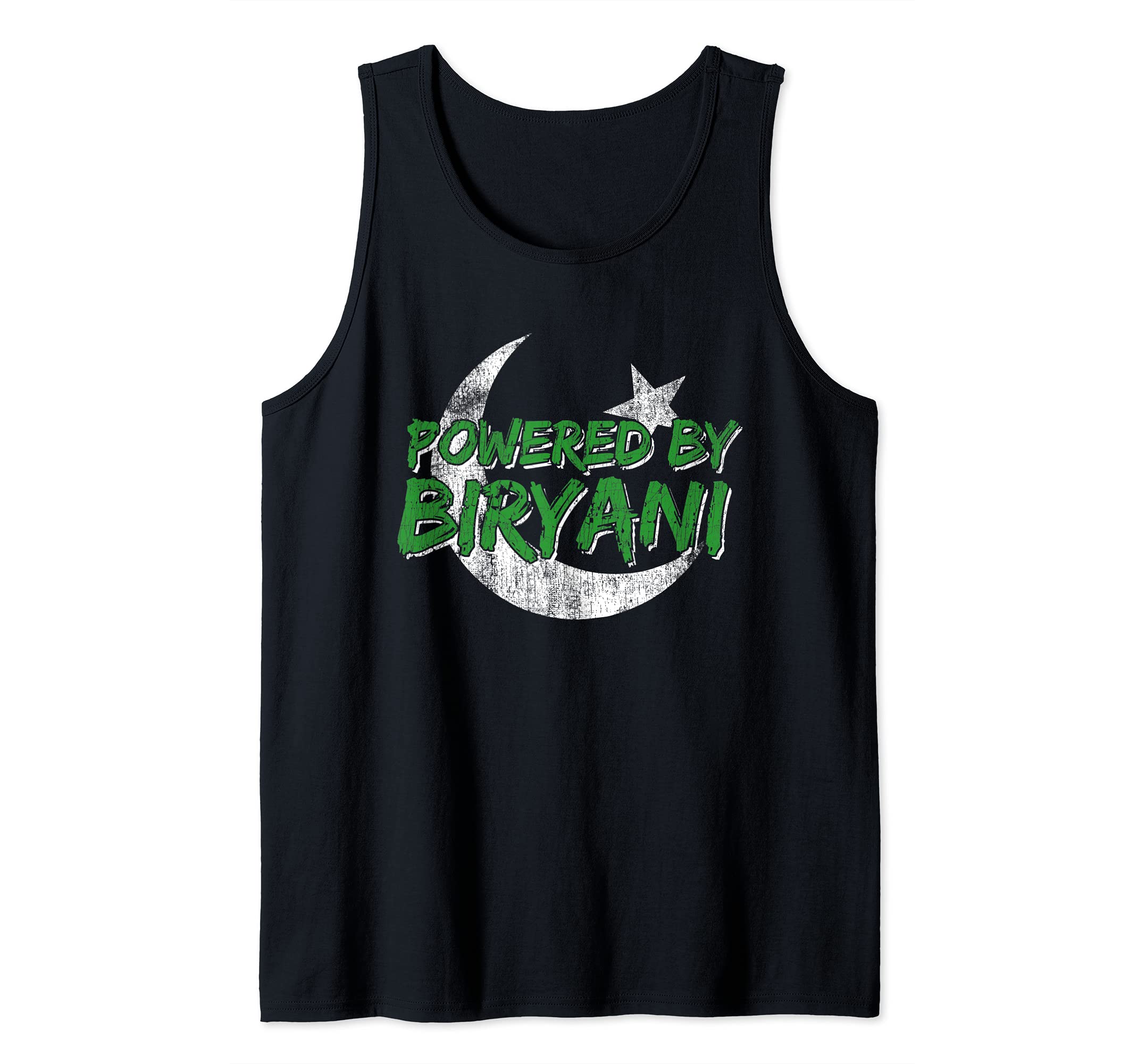 Powered by Biryani Pakistan Flag - Pakistani Cricket Tank Top