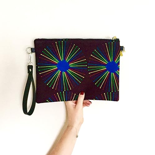 white clutch bag with wrist strap