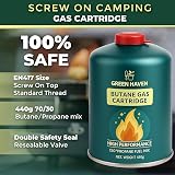 Green Haven C500 Gas Cartridges 6 Pack EN417 Propane-Butane-Isobutane view 3