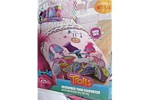 DreamWorks Trolls Peace and Rainbows Microfiber Comforter Twin