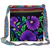 PHEVOS Hobo Crossbody Bag for women, Vintage Ethnic Tribal Embroidered Boho Hippie Tote Handbags Shoulder Purse