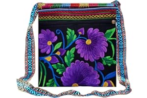 PHEVOS Hobo Crossbody Bag for women, Vintage Ethnic Tribal Embroidered Boho Hippie Tote Handbags Shoulder Purse