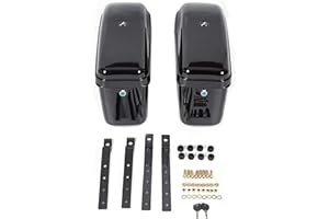 New Hard Saddle bags Saddlebags w/mounting kits Fit Honda Shadow Kawasaki Vulcan VN Black