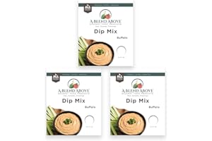 A BLEND ABOVE GOURMET FOOD PRODUCTS A Blend Above Buffalo Dip Mix, 3 Packs, 1 oz. Each, Makes 16 Ounces, Gluten-Free, No MSG, All Natural, No Preservatives, Vegan Friendly, Keto Friendly, Vegetable Dip, Chip Dip, Low Carb, Easy to Make