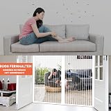 DIKER Magnetic Fly Screen Door 90 x 220cm White Easy Install No Gap view 3