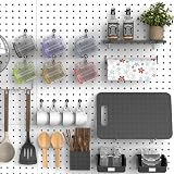 FRIMOONY Pegboard Hooks Assortment 110pc Tool Organizer w/ 50 Peg Locks for 1/8 view 7