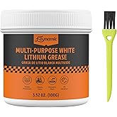 Multi Purpose White Lithium Grease 3.52 Oz for Automotive Brake Calipers Door Hinges Bike Bearings Tracks High Temp Heavy Dut