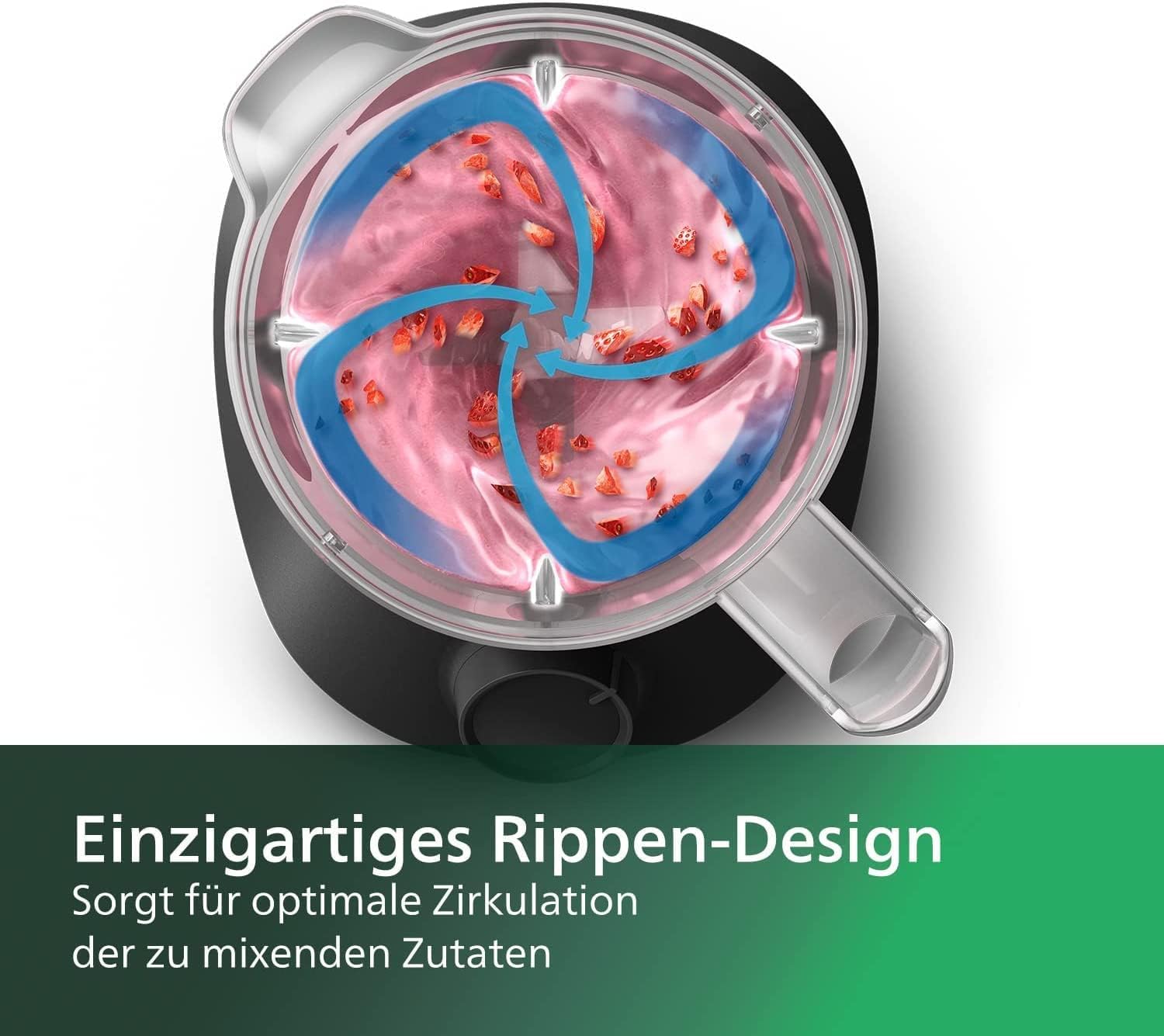 Philips HR2041/41 Standmixer (450 Watt, ProBlend-Technologie, 1,9 Liter Kunststoffbehälter, inkl. Trinkflasche) schwarz 4