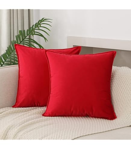 Turquoise Velvet Lumbar Pillow Covers 12x20 Inch (Set Of 2) – Decorative Sofa & Bed Cushion Covers With Hidden Zipper - View #4