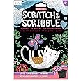 Ooly Mini Scratch & Scribble Art Kit - 6 Card Rainbow Scratch Art Set for Kids, Travel-Friendly Craft Kit, Wooden Tool Included - Cutie Cats