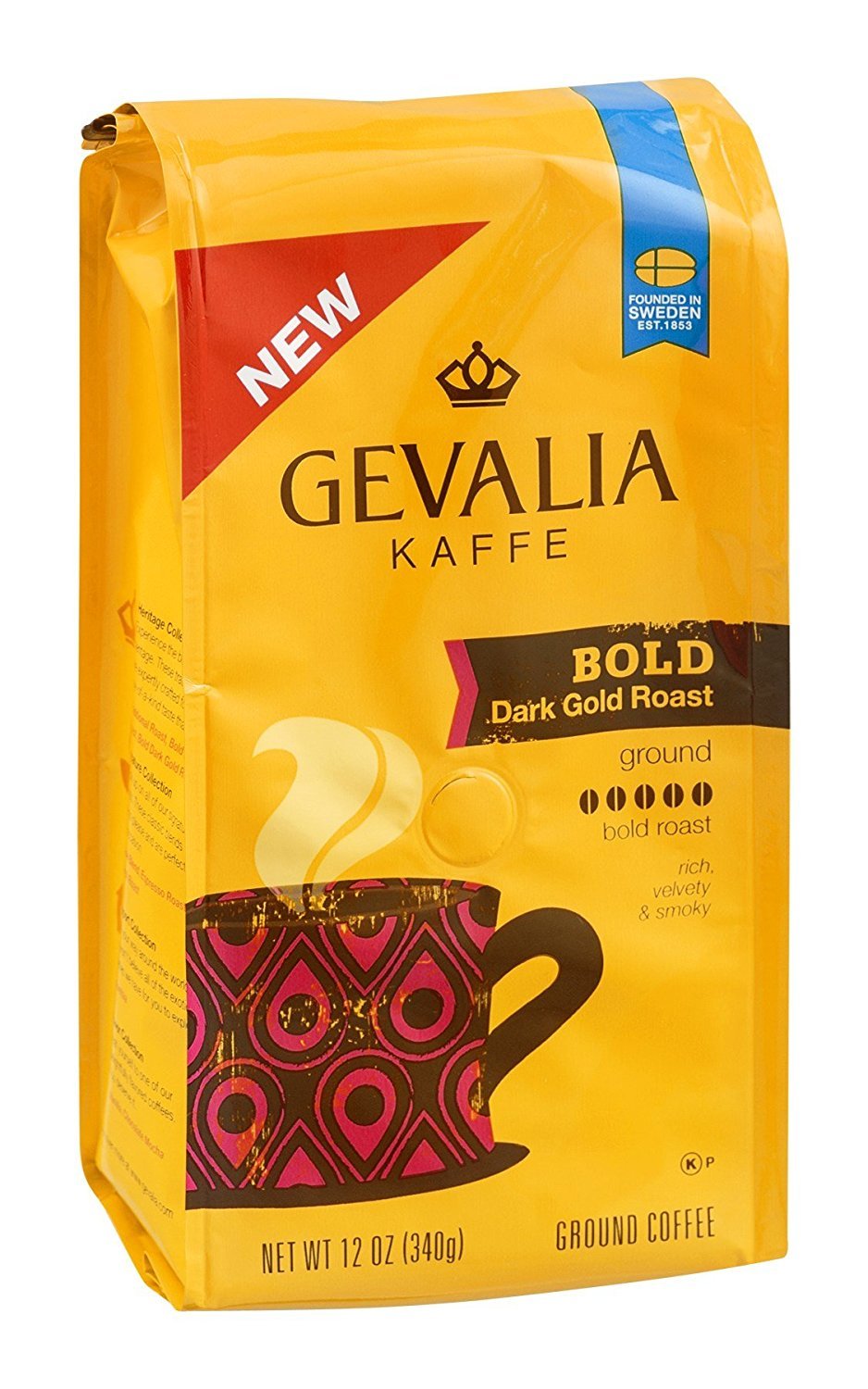 Gevalia kaffe ground coffee bold Dark Gold roast (043000057650)