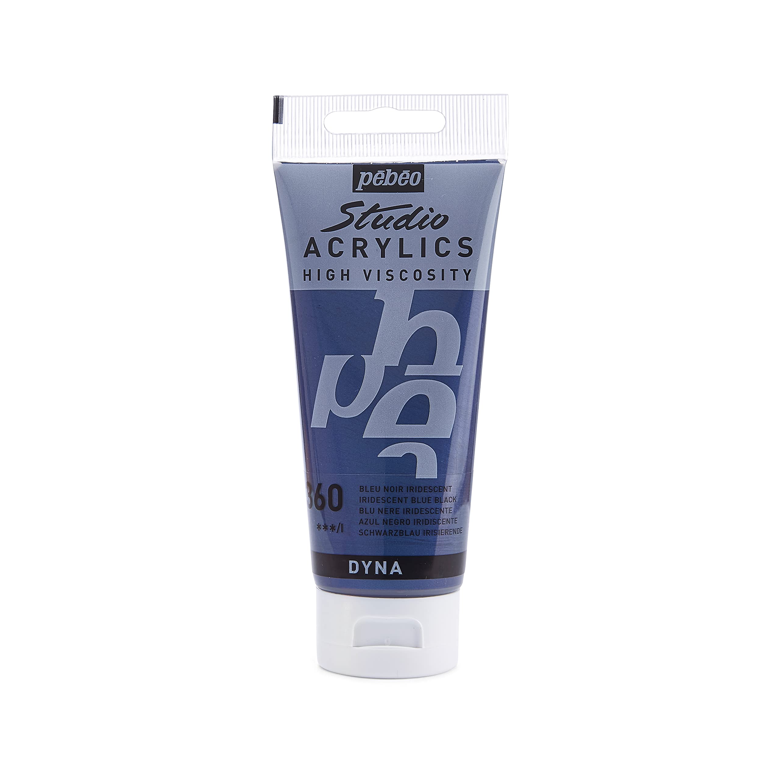 PEBEO 832-360 100 ml Studio Acrylic Paint, Iridescent Blue Black — image 1