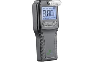 EEKTEST Breathalyzer, Breathalyzers for Alcohol with Fuel Cell Sensor, Police-Grade Alcohol Breathalyzer Tester for Home Use, with 10 Mouthpieces