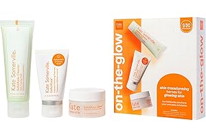 Kate Somerville On The Glow Kit – Travel-Size Skincare Set for Glowing Skin with ExfoliKate Cleanser, Treatment & Moisturizer