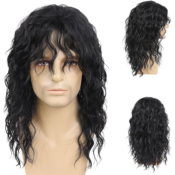 GNIMEGIL Dreadlock-Perücke Mit Pony (Ombré-Grau) – Mittellang, Synthetisch, Für Männer & Drag Queens