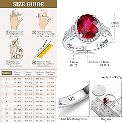 AGRULE 5.2 Carat Ruby Gemstone Ring for Women