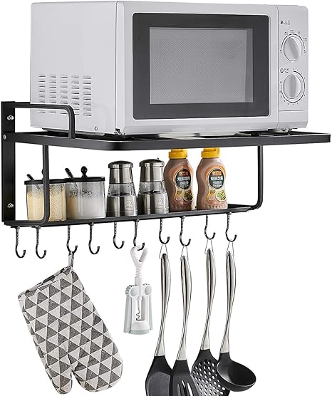 FEIGER & reg; K-102 2 Schichten Schwarz Mikrowellenhalterung aus