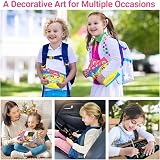 ZMLM Scratch Art for Kids 2 Pack Large Rainbow Notebooks with Stencils view 4