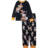 Disney girls 2-piece Loose-fit Holiday Pajama Set, Soft & Cute for Kids
