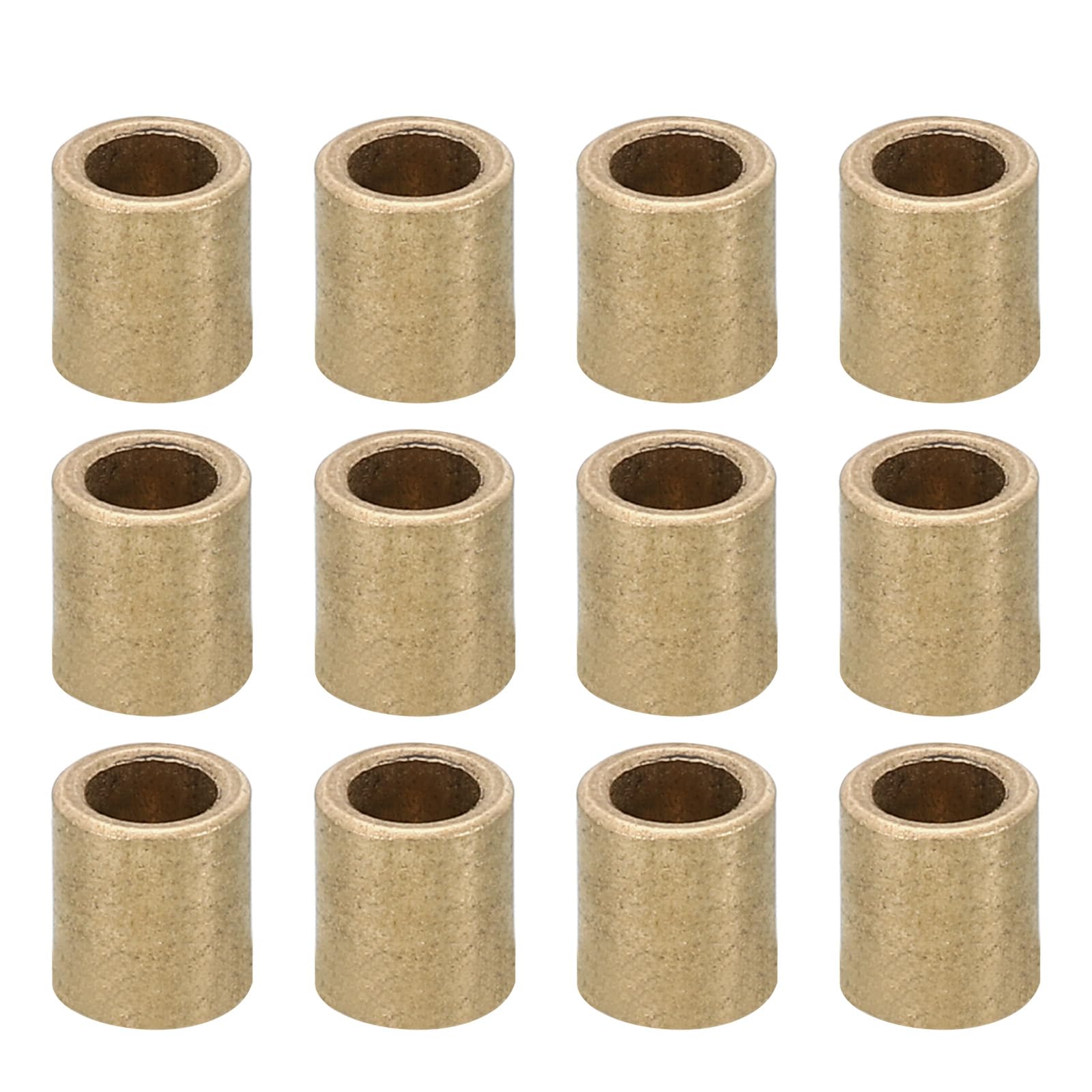 PATIKIL M4 Brass Spacers, 12 Pcs Metal Spacers Brass 4mm ID x 6mm OD x 8mm L Brass Spacers Screw Standoff for 5/32 Inch or M4 Screw