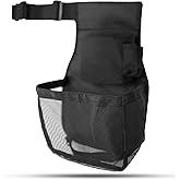 Harrier Hardware Shotgun Ammo Belt - Black Shell Holder Pouch with Box Carrier, Hull Sack & Quick-Empty Zipper for Skeet Trap Competition