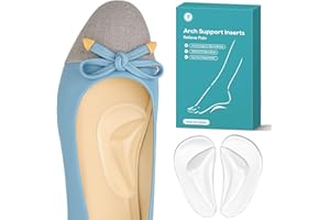 ANYSWEET Arch Support Inserts Women, Plantar Fasciitis High Arch Support Shoe Inserts, Gel Arch Pads for Flat Feet, Reusable Adhesive Shoe Insoles for Relieve Pressure and Feet Pain - 1 Pair