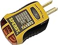 Sperry Instruments GFI6302 GFCI Outlet / Receptacle Tester, Standard 120V AC Outlets, 7 Visual Indication / Wiring Legend, Home & Professional Use, Yellow & Black