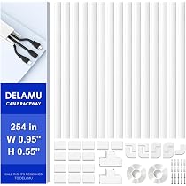 Amazon.com: Delamu 254in Cord Hider, Cable Hider Cord Covers for ...