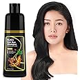 BELEZALIB Black Hair Dye Shampoo - Natural Nutrition for Gray Hair Coverage, 3 in 1 Shampoo for women, Semi Permanent Hair Color for Instant, Long-lasting and No Odor, 150 ML/5.07 OZ