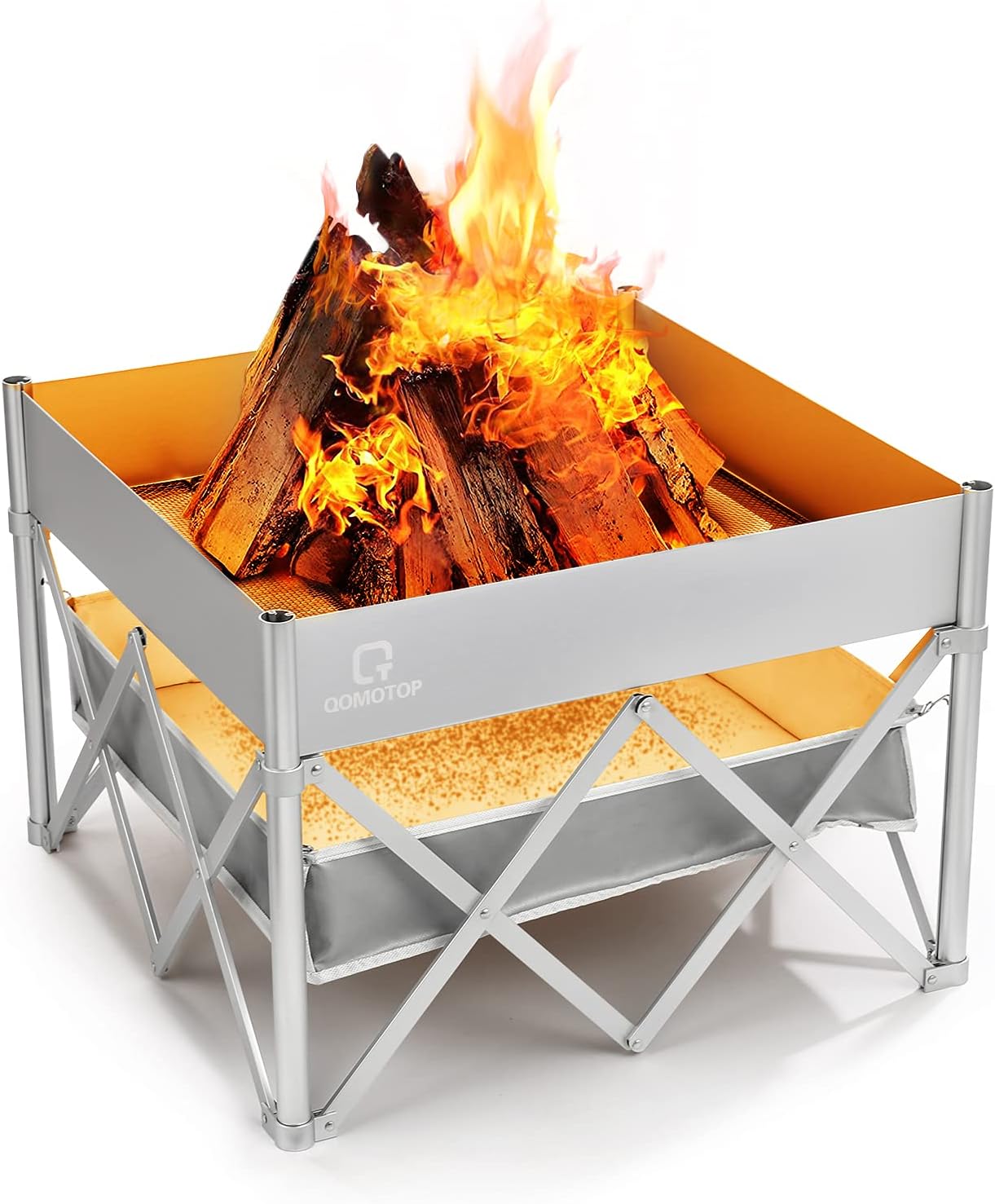 outlander fire pit 836 instructions on Amazon Com 24 Instant Fire Pit With Heat Shield Ash Pocket Ot Qomotop Portable Outdoor Fire Pit Without Trace Stainless Steel Fire Mesh Aluminum Frame Weighs 10 6lbs Camping Stove Bonfire