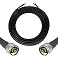9Bolton400 Cable (BT512167) - LMR®400 Equivalent Coaxial Cable 75ft - Heavy Duty Ultra Low Loss Coax Cable 50ohm - N Male to N Male - 75 Feet Black - for Home and Commercial Signal Booster