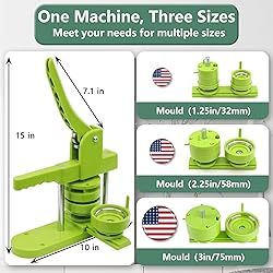 Happizza Button Maker Machine Multiple Sizes, Pin