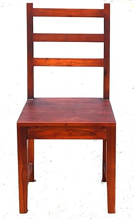 MODISH Teak Finished Solid Basic Wooden Dining Chairs (Brown)