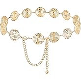 Heyjoin Waist Chain Belts Metal Western Belt Chunky Belly Chain Women's Belt for Dress