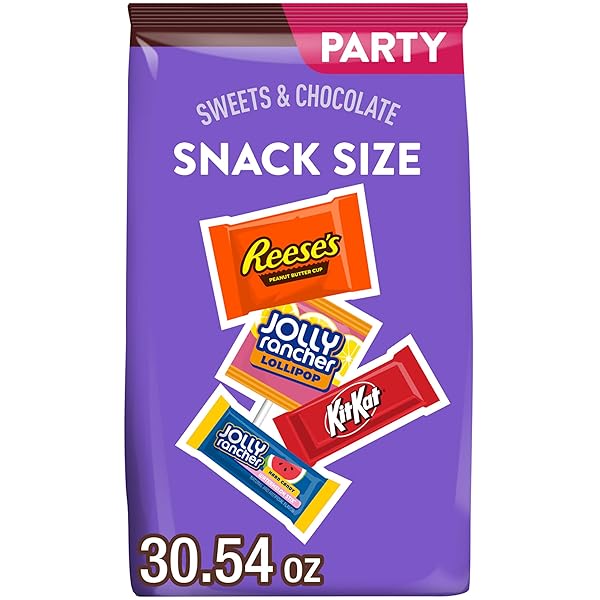 JOLLY RANCHER, KIT KAT AND REESE’S ASSORTED FLAVORED SNACK SIZE, CANDY PARTY PACK, 30.54 OZ