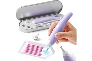 Caydo Cordless Electric Diamond Painting Pen, E-Painter for Diamond Painting - Diamond Art Pen with Vacuum Technology, Ergonomic Design & Storage Tray – No Wax, Patented (Purple)