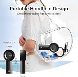 JISULIFE Portable Handheld Turbo Fan 6000mAh USB Rechargeable - Black view 7