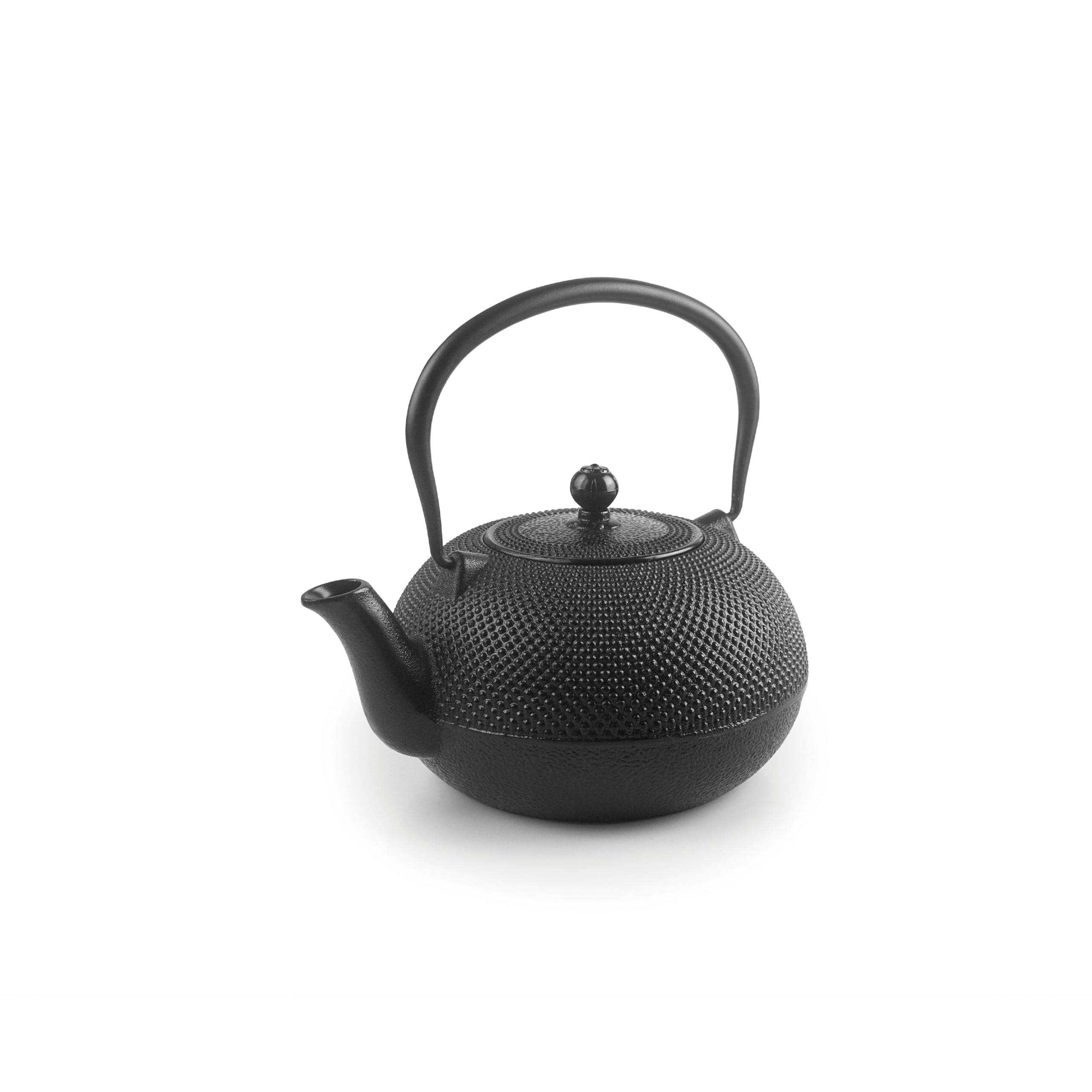 IBILI Cast Iron Black Teapot, 1.2 Litres, Enamel Interior, Induction Safe